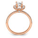 14K Rose Gold Eternal Promise Lab Grown VS/SI FGH Dia Halo Complete Ring RM6633E-055-7CRLG
