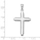 10K White Gold Solid Cross Pendant 10C4206W