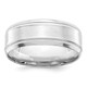 Sterling Silver Rhodium-plated 8mm Brushed Fancy Band Size 9.5 QWB113BRH-9.5
