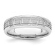 Sterling Silver Rhodium-plated 6mm Brushed Fancy Band Size 8.5 QWB110BRH-8.5
