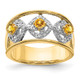 14k Polished Diamond and Citrine Squares Ring RM6901-CI-020-YA
