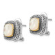 Shey Couture Sterling Silver with 14K Accent Antiqued Mother of Pearl Omega Back Earrings QTC53