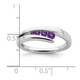 10k White Gold Amethyst 4-stone Ring RM7112-AM-1W