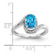 14k White Gold Oval Blue Topaz and Diamond Bypass Ring RM5948-BT-010-WA