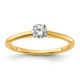 14K Two-Tone 1/3 carat Round VS/SI DEF Lab Grown Diamond Solitaire 4 Prong Size 9 Engagement Ring RM5965R-033-9LD