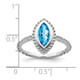 14k White Gold Marquise Blue Topaz Ring RM7204-BT-W