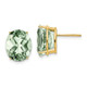 14k 12x10 Oval Green Quartz Earrings XE91AG