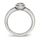 Chisel Stainless Steel Polished CZ Ring SR577-9