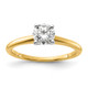 14K Two-Tone 3/4 carat Round VS/SI GH Lab Grown Diamond Solitaire 4 Prong Size 7 Engagement Ring RM5965R-075-7LG