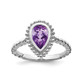 14k White Gold Pear Amethyst Ring RM7203-AM-W