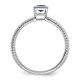 14k White Gold Square Bezel Sapphire Ring RM7230-SA-W