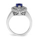 14K White Gold Lab Grown VS/SI FGH Dia & Created Blue Sapphire Ring RM7502-CSA-052-WLG