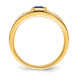 14k Created Sapphire and Diamond Mens Ring RM7306-SA-010-YA