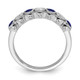 14K White Gold Lab Grown Diamond and Lab Created Blue Sapphire Ring RM7505-CSA-050-WLG
