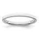 Sterling Silver Rhodium-plated 2mm Flat Size 11.5 Band QWFB020RH-11.5
