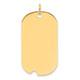 14k Plain .011 Gauge Engravable Dog Tag w/Notch Disc Charm XM541/11