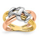 14k Tri-Color Polished Woven Band R903