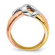 14k Tri-Color Polished Woven Band R903