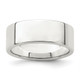 Sterling Silver Rhodium-plated 7mm Flat Size 13.5 Band QWFB070RH-13.5