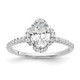 14K White Gold Lab Grown Diamond VS/SI FGH Oval Semi-Mount Eng. Ring RM7990E-200-WLG