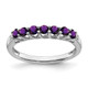 Sterling Silver Rhodium-plated Amethyst and Diamond Ring RM7411-AM-001-SSA-6