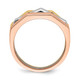 14K Tri-Color Polished Ridged Peak Band R885
