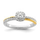 14K Two-Tone Lab Grown VS/SI FGH Dia Two Promises Halo Complete Eng Ring RM9217E-015-CWYLG