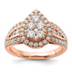 14K Rose Gold Lab Grown Diamond VS/SI FGH Cluster Ring RM8812E-127-RLG