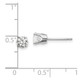 14kw .85ct I2 K-L Diamond Stud Push-on Post Earrings ST1-85W