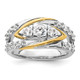 14K Two-Tone Lab Grown Diamond VS/SI FGH Ring RM8983-116-7WYLG