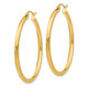 14K Polished 2.5mm Lightweight Tube Hoop Earrings T925L