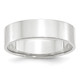 10k White Gold 6mm Lightweight Flat Wedding Band Size 4.5 1WFLL060-4.5