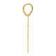 14k Brushed Border Script Number 57 Pendant SCN57