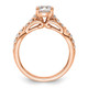 14K Rose Gold Lab Grown Diamond VS/SI GH, Semi-mount Engagement Ring RM9044E-100-RLG