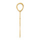 14k Brushed Border Script Number 75 Pendant SCN75