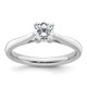 True Origin 14K White Gold 1/2 carat Lab Grown Diamond VS/SI  D E F  Round Solitare Engagement Ring RM1930E-050-WLD