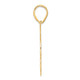 14k Brushed Border Script Number 13 Pendant SCN13