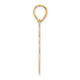 14k Brushed Border Script Number 88 Pendant SCN88
