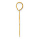 14k Brushed Border Script Number 79 Pendant SCN79