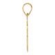 14k Brushed Border Script Number 80 Pendant SCN80