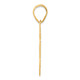 14k Brushed Border Script Number 34 Pendant SCN34