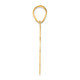 14k Brushed Border Script Number 19 Pendant SCN19