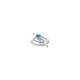 Sterling Silver Rhodium-plated Synthetic 2 Stone Mother's Ring XMR64/2SS-6