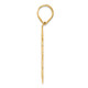 14k Brushed Border Script Number 28 Pendant SCN28