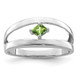 Sterling Silver Rhodium-plated Synthetic Single Stone Mother's Ring XMR63/1SS-7