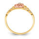 10K Two-Tone CZ 15 Crown Ring 10C1430