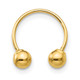 14k Madi K Single Beaded Half Hoop Screwback Earring SE1376