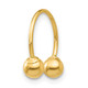 14k Madi K Single Beaded Half Hoop Screwback Earring SE1376