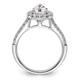 14K White Gold Lab Grown Diamond VS/SI FGH Pear Halo Semi-mount Eng RM2064E-150-7WLG