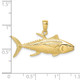 10K Yellowfin Tuna Fish Pendant 10D4144